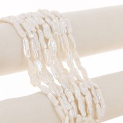 Perla d'acqua dolce irregolare Biwa da 17 mm a 20 mm - Grado AA Bianco x1