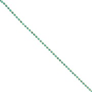 Catena in ottone grezzo con strass blu da 2,10 mm x50 cm