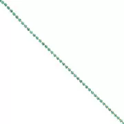 Catena in ottone grezzo con strass blu da 2,10 mm x50 cm