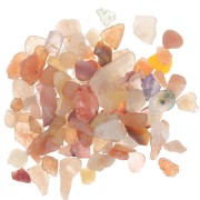 Sacchetto di mini pietre arrotolate - Scaglie di pietra non perforate - Avventurina rossa x20g