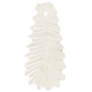 Ciondoli a forma di foglia curva 25x13 mm in Madreperla - Naturale x2