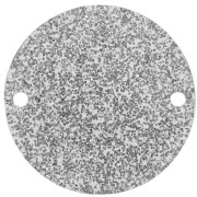 Distanziatori - Distanziatore acrilico rotondo da 20 mm - Argento glitterato x1 Distanziatore acrilico rotondo da 20 mm - Argento glitterato x1