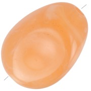 Perline piatte irregolari 18x13 mm in acrilico - Arancione marmorizzato x10