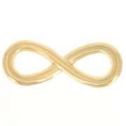 Distanziatore infinito per bracciale o collana 30x11 mm Dorato con oro fino x1