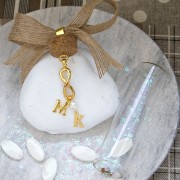 Distanziatore infinito per bracciale o collana 30x11 mm Dorato con oro fino x1