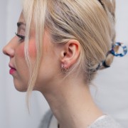 Orecchini rotondi da 13 mm - filo da 1,5 mm - acciaio inox 304L Gold x2