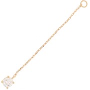 Pendente catena 43x4 mm con ossido di zirconio - placcato oro 3 micron x1