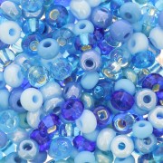 Preciosa Perle di semi 6/0 4 mm - Mix Aqua x20g