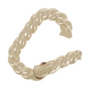 Chiusura a moschettone ovale 12x7 mm effetto ritorto - placcatura oro 3 micron x1