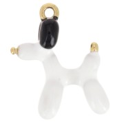 Ciondolo per cane a palloncino in resina 19x17 - Acciaio inox 316L dorato x1
