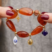 Ciondolo stella martellata 17x12 mm - Acciaio inossidabile 316L dorato x1