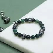 Perlina con teschio e ossa incrociate 13x9 mm - acciaio inox 304L x1