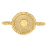 Distanziatore rotondo in resina epossidica 17,5x9 mm Dorato con oro fino - Glitter argento