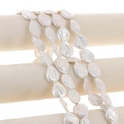 Perla irregolare d'acqua dolce - Paletta rotonda 21 mm - Grado AA+ Bianco x1