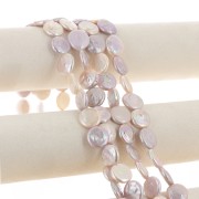 Perla irregolare d'acqua dolce - disco rotondo 16,5 mm - Grado AA+ Rosa perlato x1