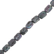 Perla d'acqua dolce rettangolo irregolare 18x14 mm colorata - Grado AA Nero perlato