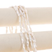 Perla d'acqua dolce irregolare Biwa da 19 mm a 22 mm - Grado AA Bianco x1