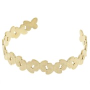 Bracciale con chiusura a farfalla - regolabile 12x160 mm - Acciaio inossidabile 304L Dorato x1