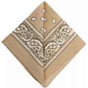 Bandana 100% cotone - Cashmere - Beige x1