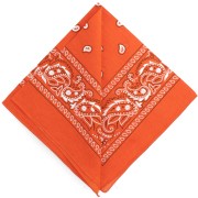 Bandana 100% cotone - Cashmere - Arancione x1