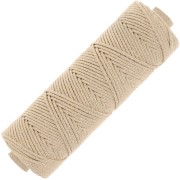Bobina di corda di cotone intrecciata da 2,5 mm - made in France - Beige - Dorato x100m