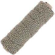 Bobina di corda di cotone intrecciata da 2,5 mm di produzione francese - Khaki, Beige, Dorato x100 m