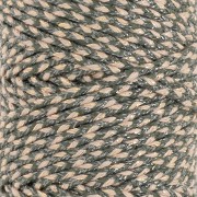 Bobina di corda di cotone intrecciata da 2,5 mm di produzione francese - Khaki, Beige, Dorato x100 m