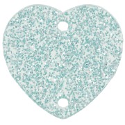Blu - Distanziatore a cuore in acrilico 15x16,5 mm - Blu glitterato x1 Distanziatore a cuore in acrilico 15x16,5 mm - Blu glitterato x1