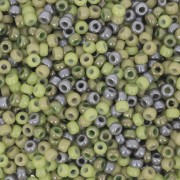 Verde - Mix di rocailles Miyuki 11/0 - Mix Kaki x8g Mix di rocailles Miyuki 11/0 - Mix Kaki x8g
