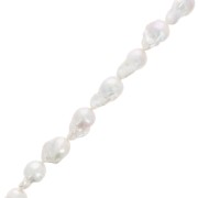 Perle d'acqua dolce barocche irregolari 19x14 mm - Grado AA - Bianco x1