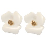 Orecchini a pistillo da 10 mm per fiori pendenti - acciaio inossidabile 304L Dorato x2