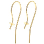 Gancio per orecchio 14 mm per semi-perforazione 4 mm - Gold filled x2