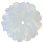 Opalite - Pendente a forma di fiore in pietra semipreziosa da 20 mm - imitazione di gemma - Opalite x1 Pendente a forma di fiore in pietra semipreziosa da 20 mm - imitazione di gemma - Opalite x1