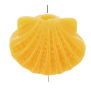 Perla di plastica conchiglia 9x11,5 mm - Senape x1