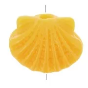 Perla di plastica conchiglia 9x11,5 mm - Senape x1