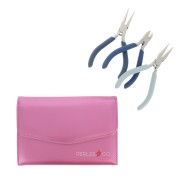 Kit de 3 pinze in una pochette Perles & Co Rosa x1