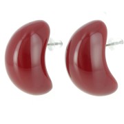 Orecchini a goccia in resina opaca 28x16 mm - Bordeaux x2