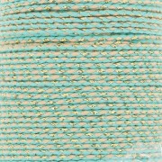 Cordoncino di cotone intrecciato e filo metallico 1,5 mm - Veraman - Sand - Dorato x1m