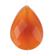 Perla a goccia modello etnico 17x13 mm pietra semipreziosa colorata Dorato con oro fino x1