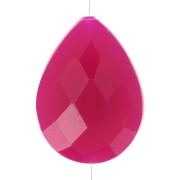 Perla a goccia etnico 17x13mm pietra semipreziosa colorata Dorato rosa x1