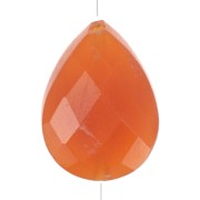 Perla modello etnico 14x10 mm pietra semipreziosa colorata Dorato con oro fino x1