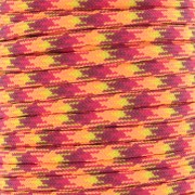 Paracord - Corda paracadute piatta da 4 mm - Arancione fluo - Bordeaux - Giallo x1m