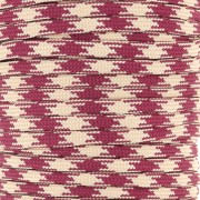 Paracord - Corda paracadute piatta da 4 mm - Bordeaux - Beige x1m