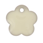 Fiore - Zecchini a fiore in metallo e resina epossidica 10 mm - Crema x10 Zecchini a fiore in metallo e resina epossidica 10 mm - Crema x10