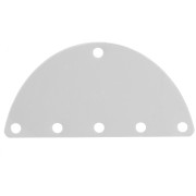 Accessorio di tessitura e montaggio a mezzaluna 15x30 mm - Argento x1