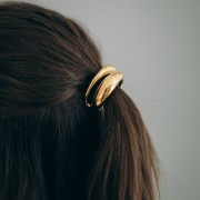 Accessorio per capelli 110x22 mm con elastico - acciaio inossidabile 304L Dorato x1