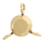 Distanziatore a 3 anelli 6 mm ossido di zirconio 304L acciaio inossidabile Dorato Crystal x1