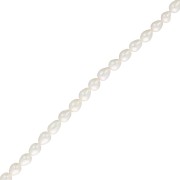 Perle d'acqua dolce a grana di riso 7x6 mm - Grado AAA - Bianco x10