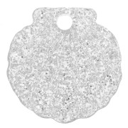 ciondolo - Pendente a conchiglia in acrilico da 16 mm - Argento Brillantini x1 Pendente a conchiglia in acrilico da 16 mm - Argento Brillantini x1