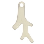 Corallo - Ciondoli in corallo 16x8 mm in resina epossidica - Crema x6 Ciondoli in corallo 16x8 mm in resina epossidica - Crema x6